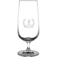 Fusion Gegraveerde Bierglas op voet 41cl Gefeliciteerd 5 jaar getrouwd