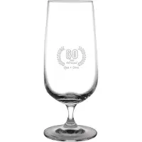 Fusion Gegraveerde Bierglas op voet 41cl Opa + Oma 60 jaar getrouwd