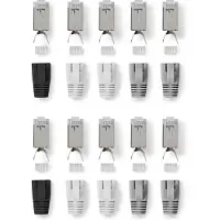 Nedis Connector CAT7, Gesnoerd met trekontlasting, 10x, GY