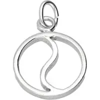 MOOYE ® - Collectie Zilveren Yin Yang open ketting hanger