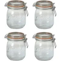 Le Parfait 12x stuks weckpot/inmaakpot met klepdeksel 0.5 liter