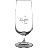 Fusion Gegraveerde bierglas op voet 41cl De Leafste Broer