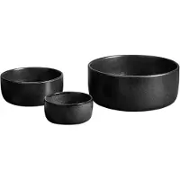 Aida Raw Bowl Set 3-pack - Serveerkommen Steengoed Titanium Black - 14836