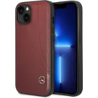 Mercedes-Benz PU Leer Telefoonhoesje voor Apple iPhone 14 - Rood, Back Cover Bescherming