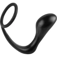 Anal Fantasy AssGasm Cockring en Buttplug - Zwart