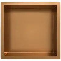 Wiesbaden Demis inbouwnis 30 x 30 x 7 cm geborsteld brons koper