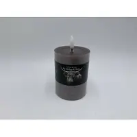 Home Sweet Home Led stompkaars taupe 10 cm met timer waskaars effect echte vlam Be Dazzled | BD-75250 |