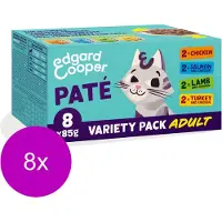 Edgard & Cooper Multipack Paté - Kattenvoer - 8 x Kip Zalm Lam 8x85 g