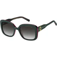Marc Jacobs Donkergrijze SF Lenzen Teal Groene Zonnebril