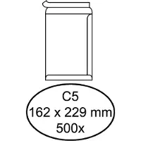 Quantore Envelop Quantore akte C5 162x229mm zelfklevend wit 500 stuks