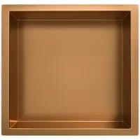 Wiesbaden Demis inbouwnis 30 x 30 x 10 cm geborsteld brons koper