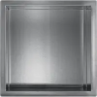Guido Gusto Gun metal RVS Inbouwnis 30x30x10cm