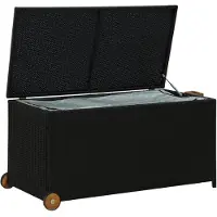 vidaXL Tuinbox 120x65x61 cm poly rattan zwart