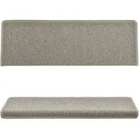 vidaXL Trapmatten 15 st 65x21x4 cm lichtgrijs met rechthoekige rand