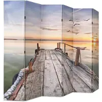 vidaXL Kamerscherm inklapbaar meer 228x170 cm