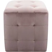 vidaXL Poef 2 st 30x30x30 cm fluweel roze