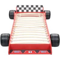vidaXL Kinderbed met raceauto-design, 90 x 200 cm, rood