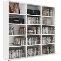 vidaXL Cd-kast 100x23x89,5 cm bewerkt hout wit