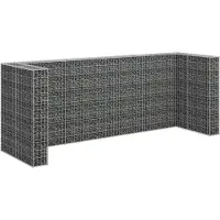 vidaXL Schanskorfmuur containers 320x100x120 cm gegalvaniseerd staal
