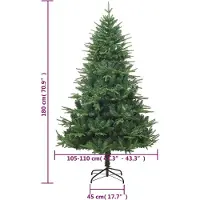 vidaXL Kunstkerstboom 180 cm PVC en PE groen
