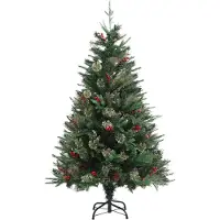 vidaXL Kerstboom met dennenappels 120 cm PVC en PE groen