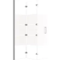 vidaXL Douchewand inklapbaar 120x140 cm ESG wit