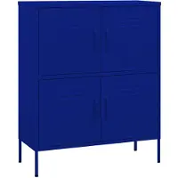 vidaXL Opbergkast 80x35x101,5 cm staal marineblauw