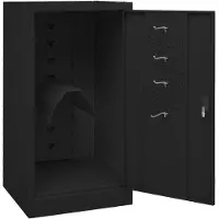 vidaXL Zadelkast 53x53x105 cm staal zwart