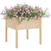 vidaXL Plantenbakken 2 st 70x70x70 cm massief grenenhout