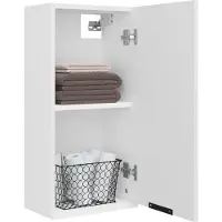 vidaXL Badkamerkast wandgemonteerd 32x20x67 cm wit