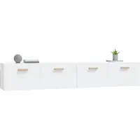 vidaXL Wandkasten 2 st 100x36,5x35 cm bewerkt hout wit