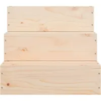 vidaXL Huisdierentrap 40x37,5x35 cm massief grenenhout
