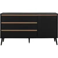 EURO BABY Sterre Commode XL Zwart / Oak