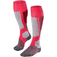 Falke SK1 warm dik wol functioneel materiaal skisokken dames rood - maat 39-40
