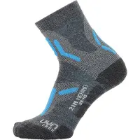 UYN Wandelsok UYN Women Trekking 2In Merino Mid Grey Turquoise-Schoenmaat 37 - 38