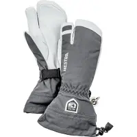 Hestra Army Leather Heli Ski, 3-vinger skihandschoenen grijs