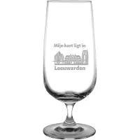 Fusion Gegraveerde bierglas op voet 41cl Leeuwarden