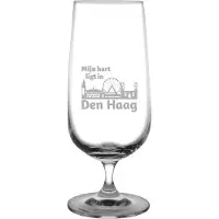 Fusion Gegraveerde bierglas op voet 41cl Den Haag