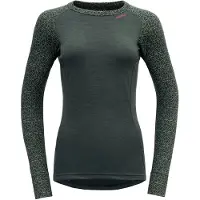 Devold of Norway - Dames thermokleding - Duo Active Merino 205 Shirt W Woods voor Dames van Wol - Maat L - Groen