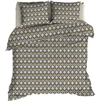 Romanette Dekbedovertrek Honky Tonk Beige Grijs Katoen-240 x 200 / 220 cm | Lits-Jumeaux
