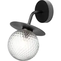 Nuura Liila Wandlamp Voor Buiten Zwart / Doorzichtig - Gevelverlichting Glas Black - 2045004