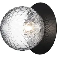 Nuura Wandlampe , Liila 1, dimbare, Zwart, Badkamer, Glas, Scandinavisch