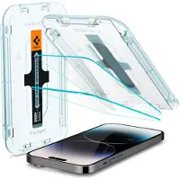 Spigen GLAStR EZ Fit Screenprotector 2 Pack + Applicator voor de Apple iPhone 14 Pro