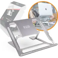 R2B Laptop Standaard Opvouwbaar - Compact & Verstelbaar - Ergonomisch & Lichtgewicht - Zilver