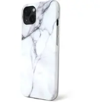 R2B iPhone 13 Marmerlook Hoesje - Incl. Screenprotector - Wit