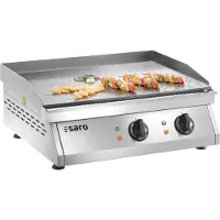 Saro Bakplaat Saro, elektrisch, glad, vetopvang, tafelmodel, 60(b)x25(h)x50(d), 400V/ 6kW
