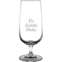Fusion Gegraveerde bierglas op voet 41cl De Leukste Omke