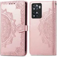 IMoshion Mandala Bookcase voor de Oppo A57(s) - Rosé Goud