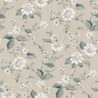 Boråstapeter Vliesbehang 3576 - Cottage garden - Botanisch Taupe - 53cm x 10.05m