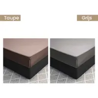 Dreamhouse Hoeslaken - katoensatijn - taupe - 180x220 cm